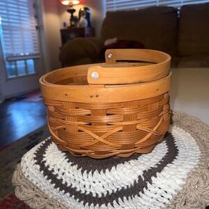 Brown Woven Basket Accent for Home Decor